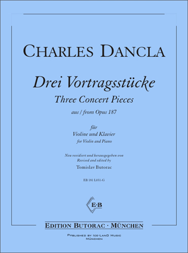 Cover - Dancla, Three Concert Pieces from op. 187